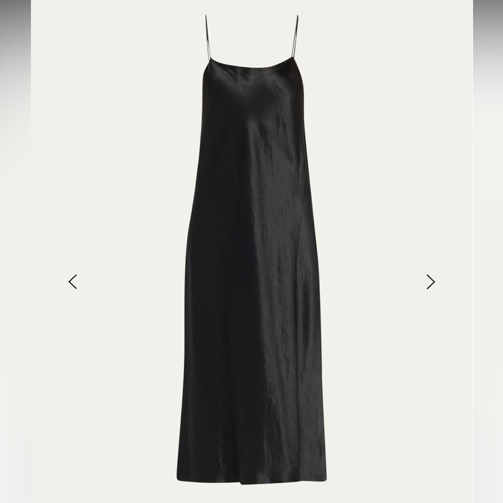 VINCE SATIN BLACK DRESS